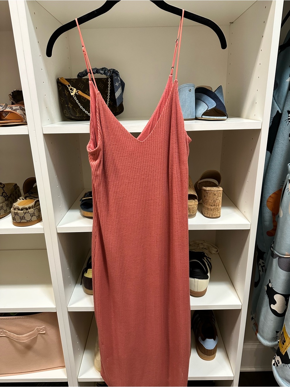 NWT Express salmon-pink maxi dress size M